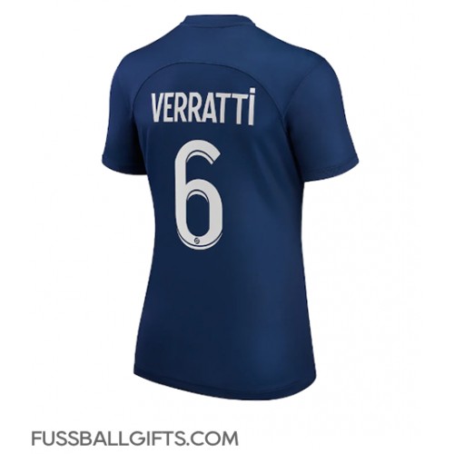 Paris Saint-Germain Marco Verratti #6 Fußballbekleidung Heimtrikot Damen 2022-23 Kurzarm